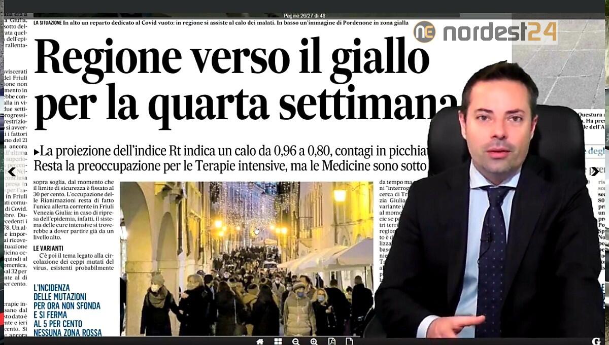 Fvg e Veneto verso la conferma della zona gialla. Rassegna stampa 18 febbraio - 