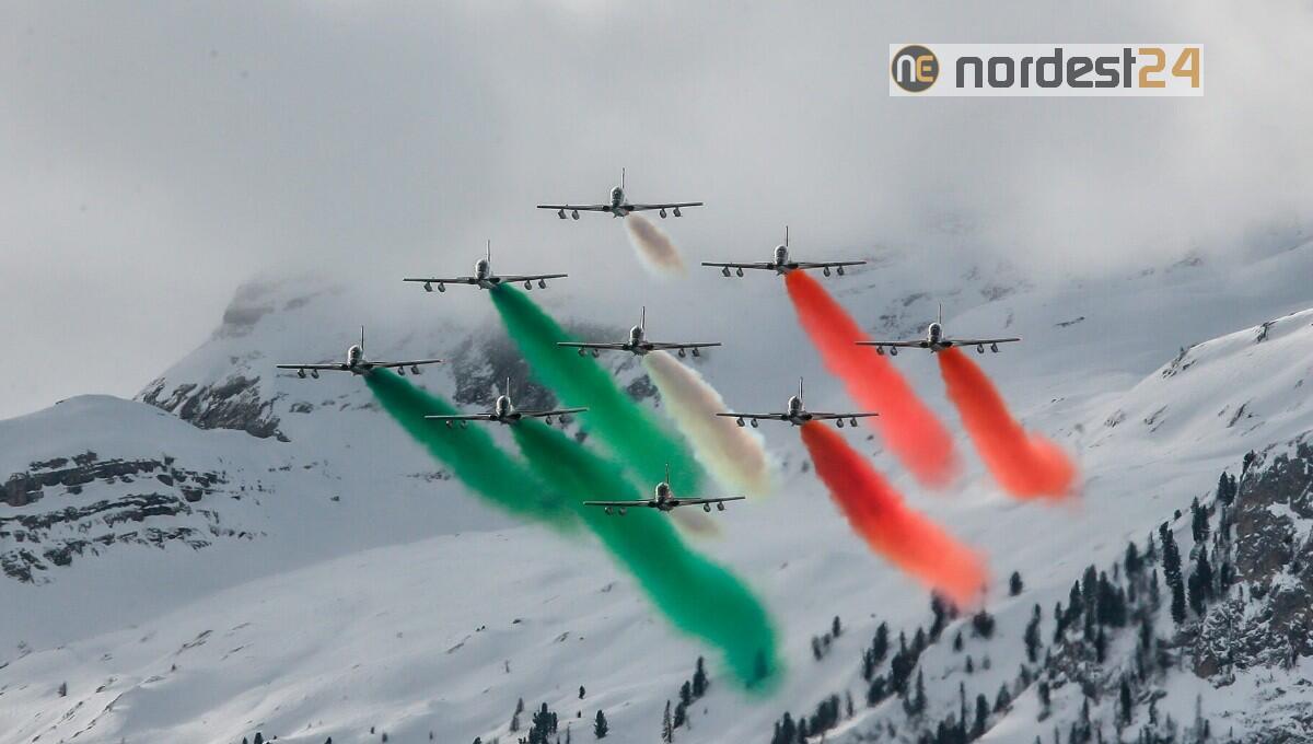 Cortina, le Frecce Tricolori stenderanno il Tricolore sulle Dolomiti - 