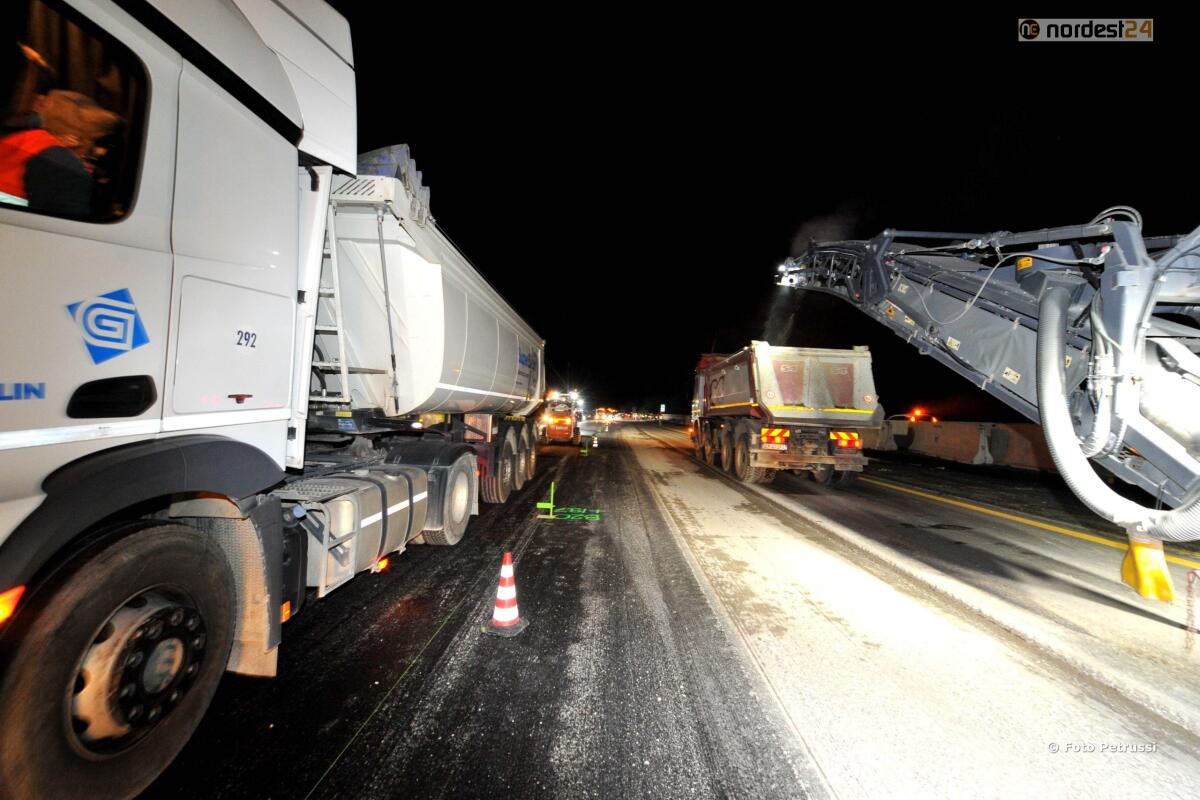 A4, ripavimentazione e chiusura Portogruaro - Latisana in dir. Trieste - 