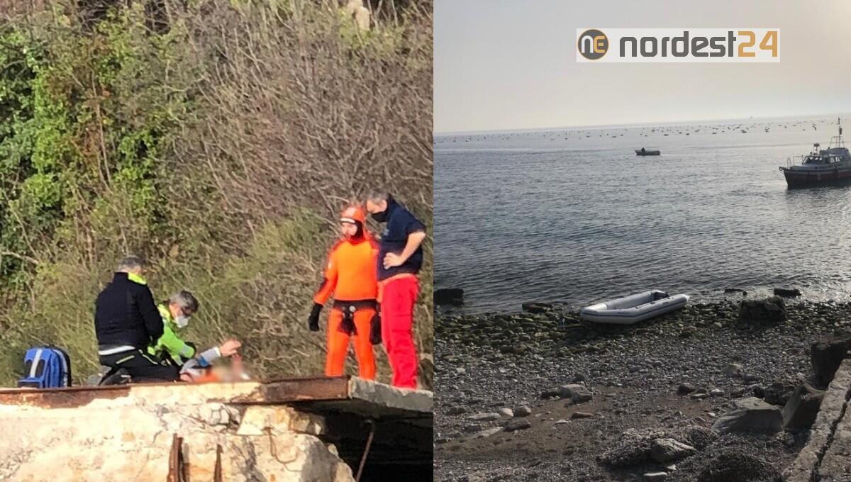 Duino. Cade e si frattura una gamba: soccorso un uomo - 