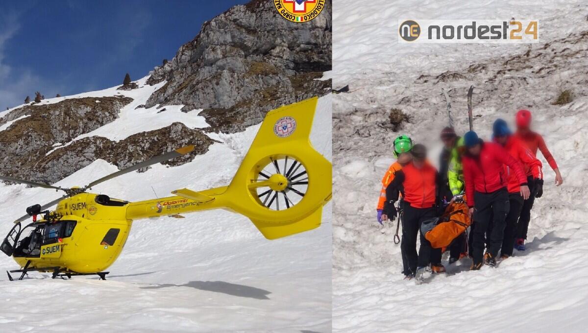 Grave una scialpinista 25enne  caduta da un salto di roccia - 