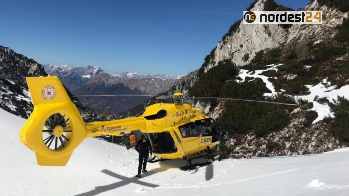 Soccorso scialpinista sloveno ferito sui Cadini di Misurina - 