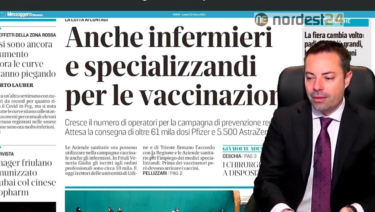 Infermieri e specializzandi per le vaccinazioni. Rassegna stampa 22 marzo - 