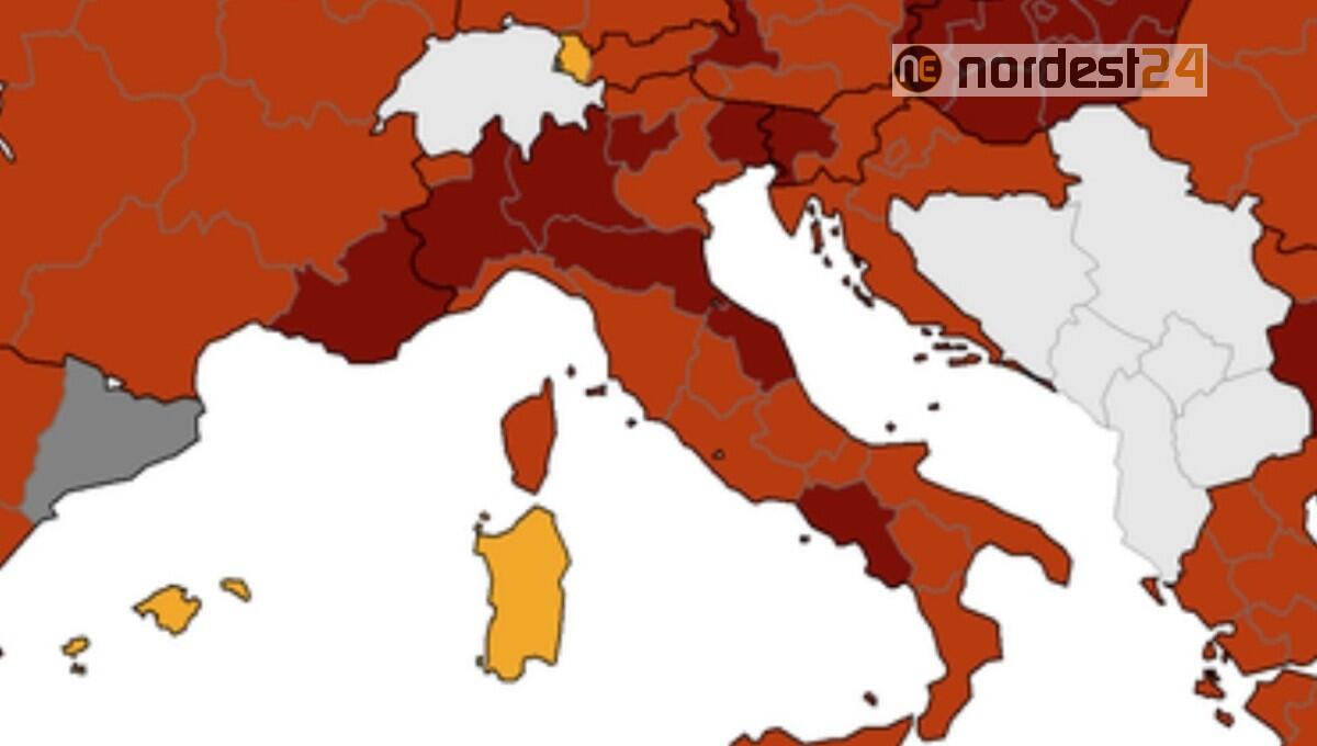 Nuova mappa Ue delle zone a rischio: Fvg ancora rosso scuro - 
