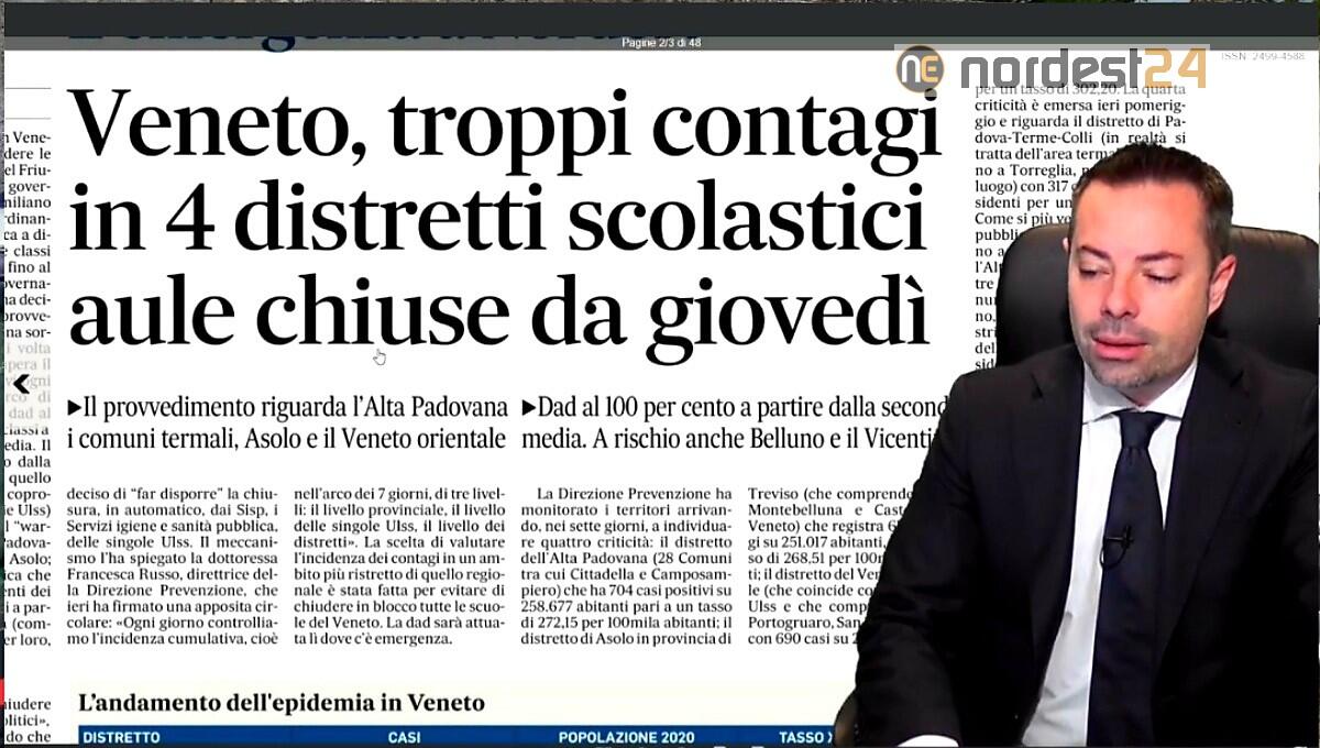Scuole chiuse in Veneto in 4 distretti. Rassegna stampa 9 marzo - 