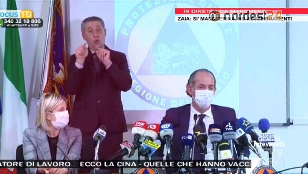 Zaia: "Rt 1.21, ai limiti della zona arancione. Vaccini anche agli accompagnatori over 65" - 