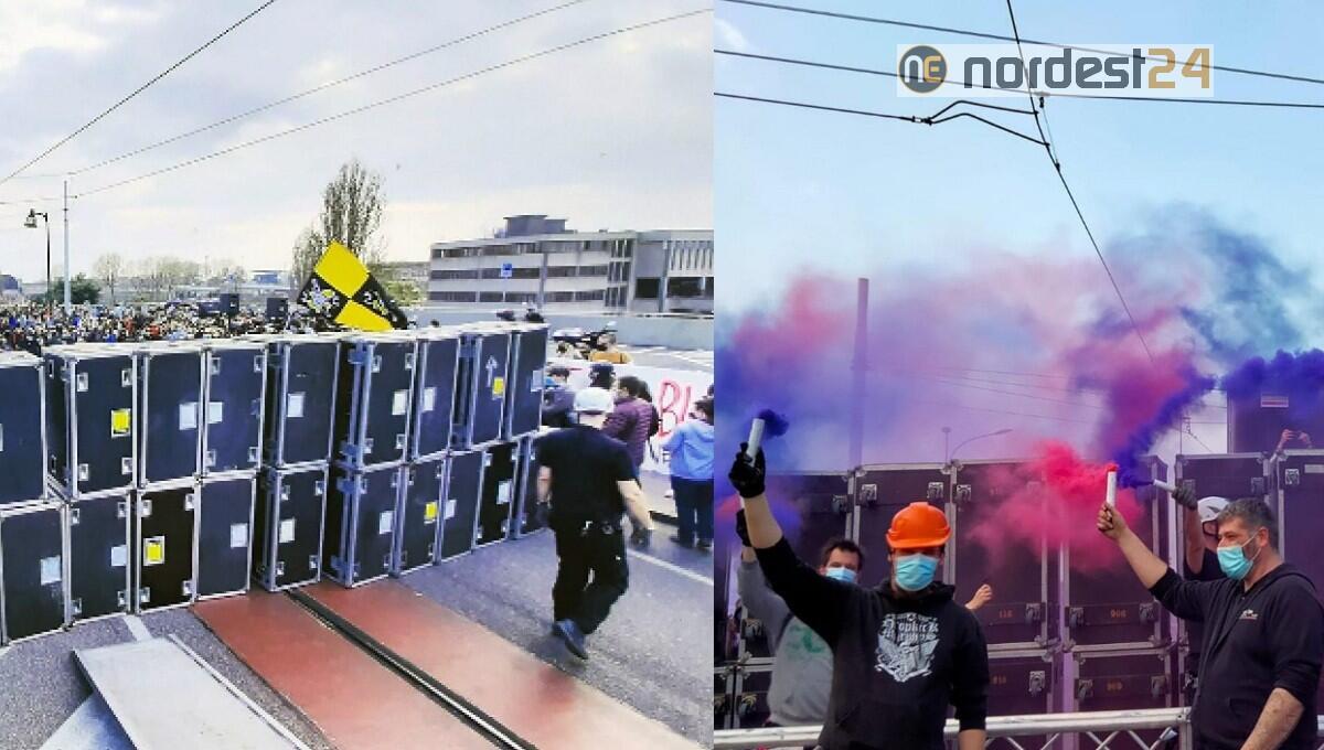 Venezia, i lavoratori dello spettacolo occupano il Ponte della Libertà - 