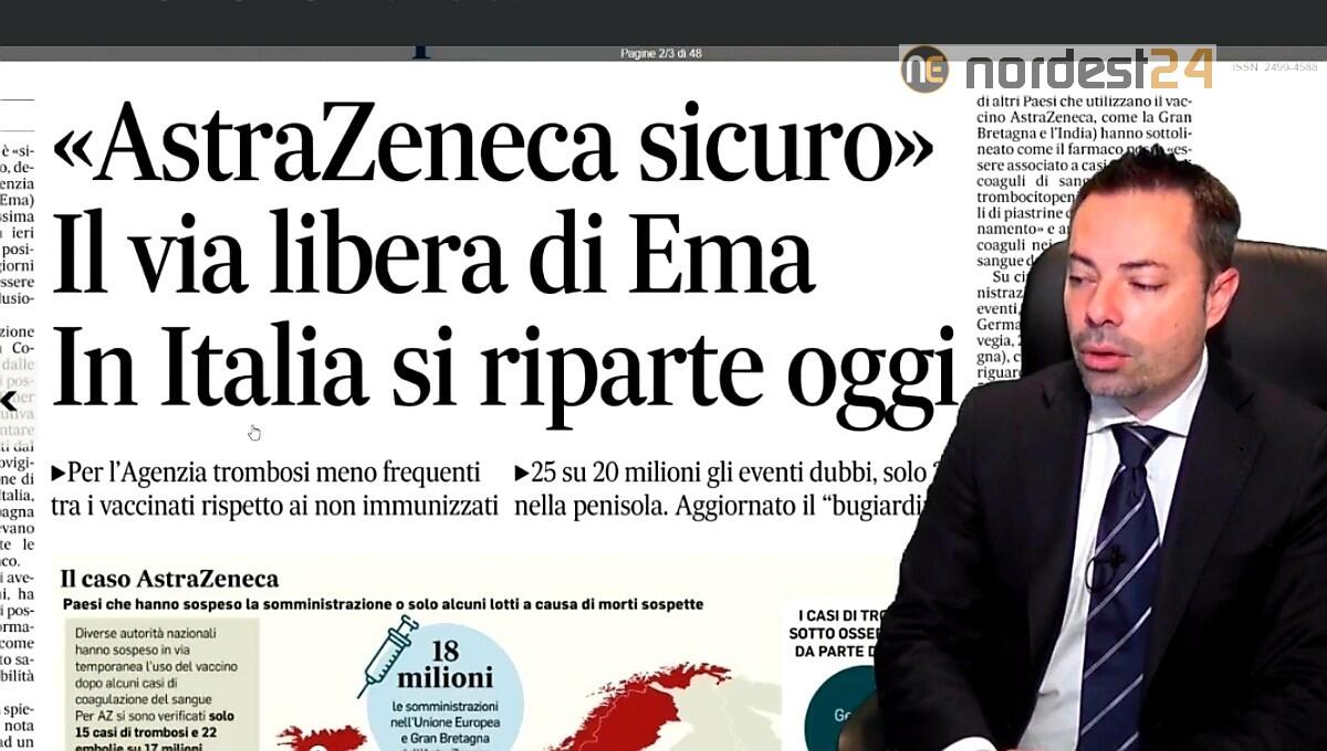 Astrazeneca, si riparte subito. Rassegna stampa 19 marzo - 