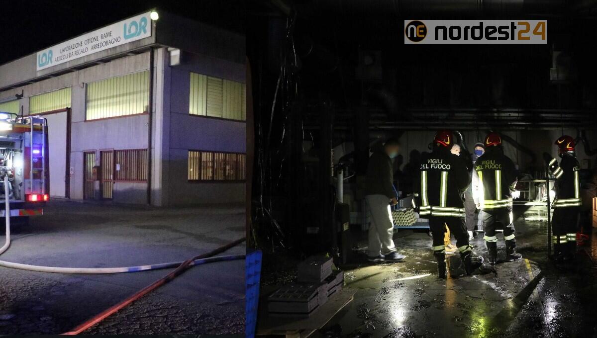 Incendio nel capannone di un’azienda di produzione  minuteria metallica - 