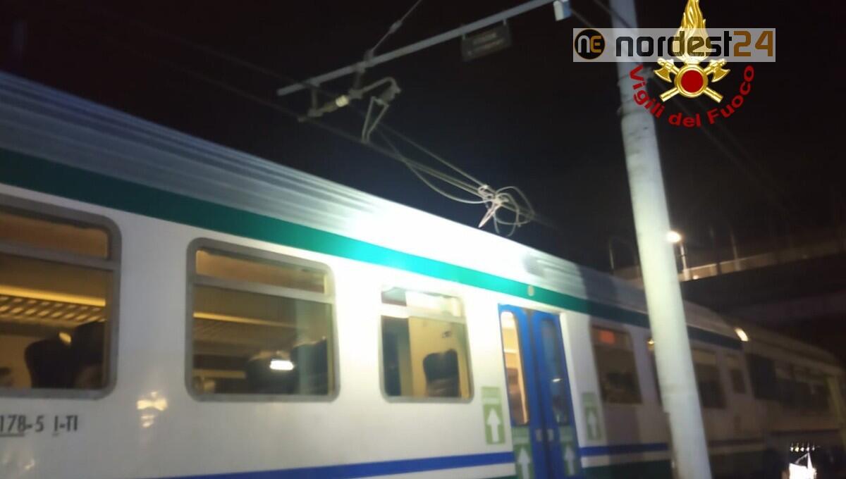 Tranciamento della linea area: treno regionale bloccato - 