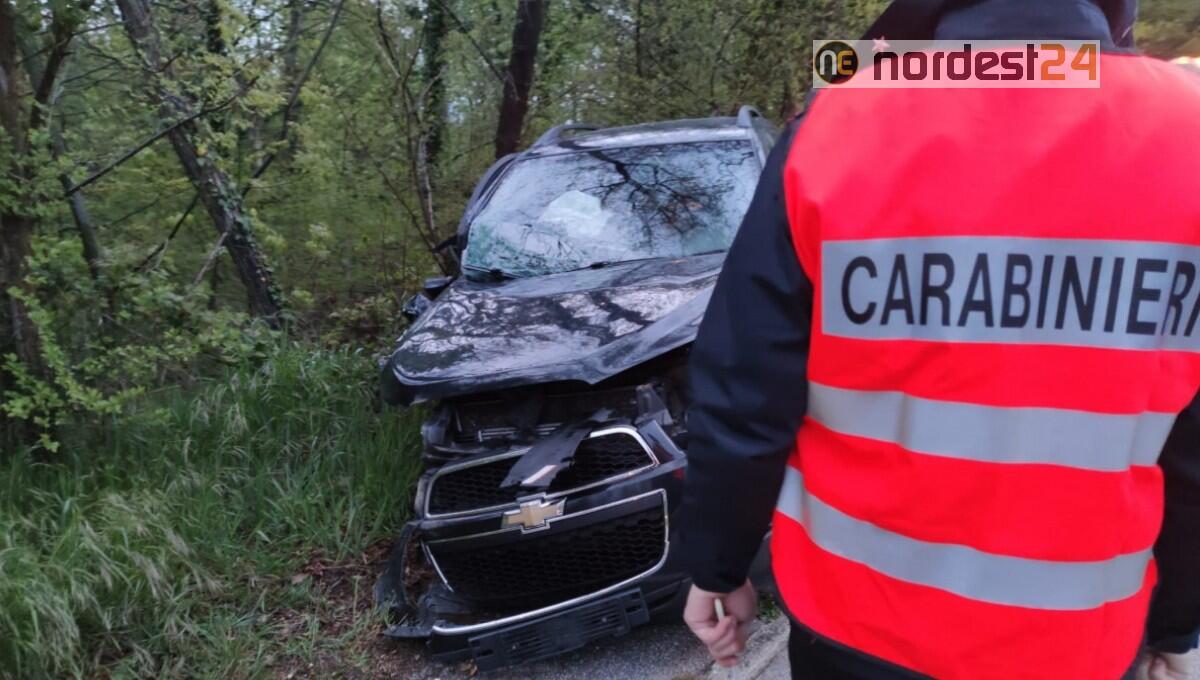Finisce nella boscaglia dopo aver perso il controllo dell'auto - 