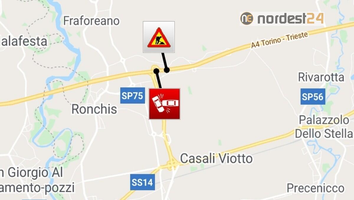 Incidente in A4 tra San Giorgio e Latisana: scontro tra 2 mezzi pesanti - 