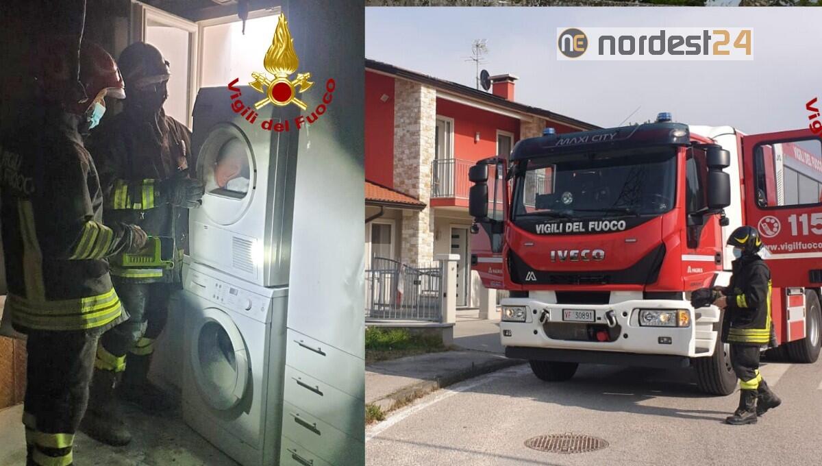 Asciugatrice si incendia in una villetta: 17enne intossicato - 