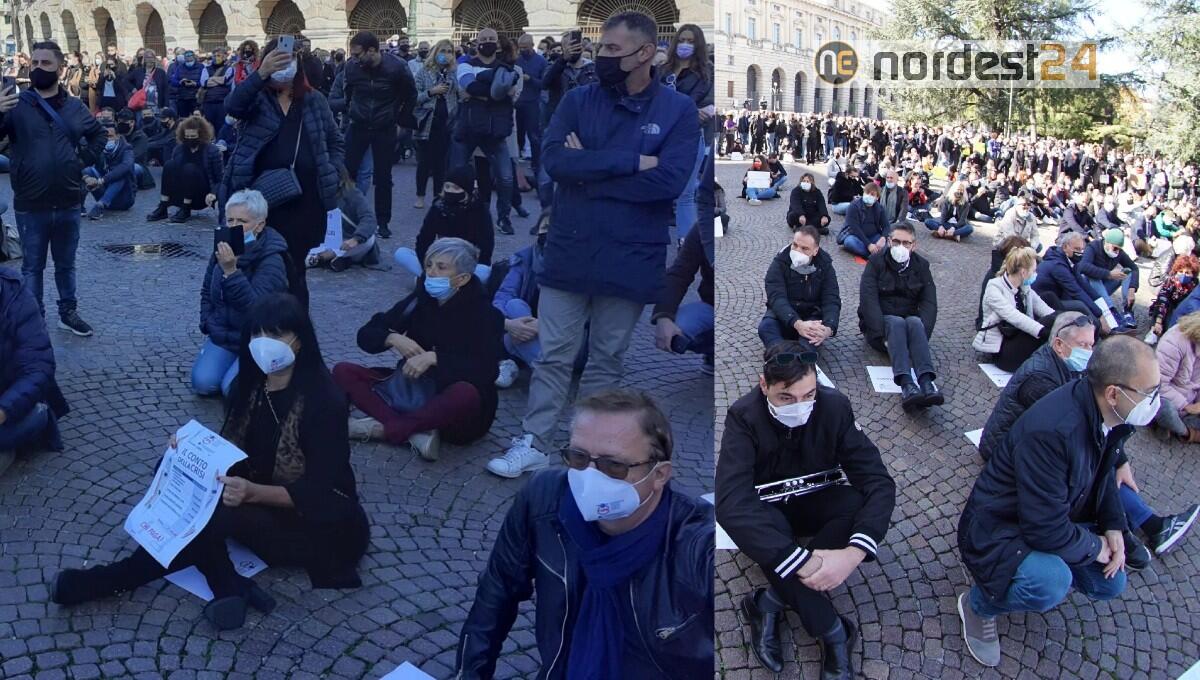 Proteste, esercenti in piazza a Verona: "lasciateci lavorare" - 