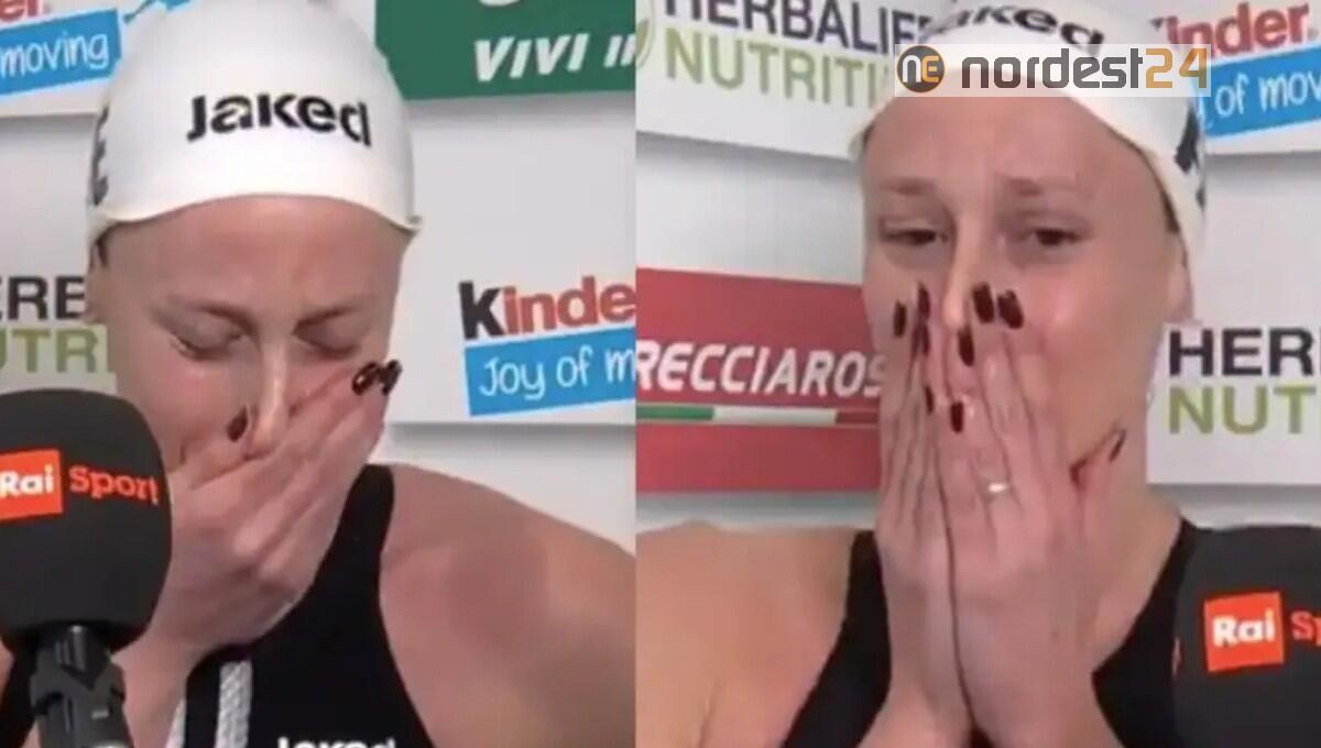 Federica Pellegrini in lacrime dopo la qualificazione alle Olimpiadi - 