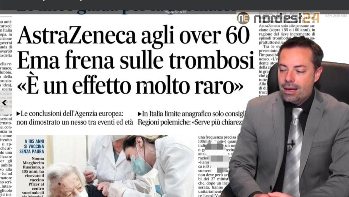 "AstraZeneca va fatto agli over 60".  Rassegna stampa stampa 8 aprile - 