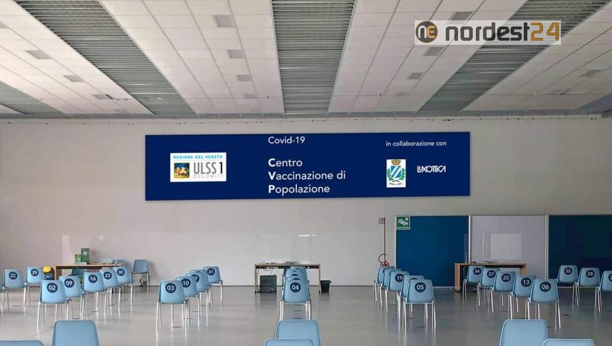 Un nuovo centro vaccinale a Sedico (BL) presso il Palaskating - 