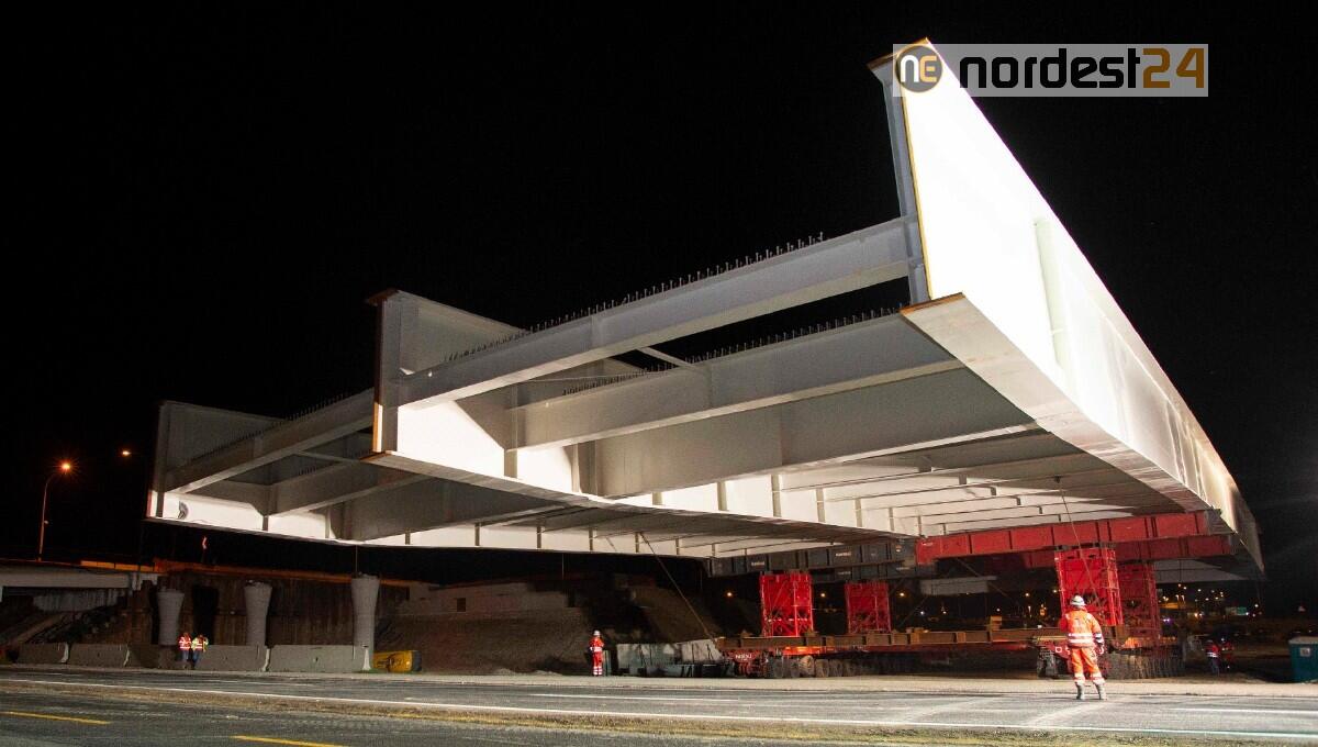 Varata la campata centrale del cavalcavia Nodo di Portogruaro - 