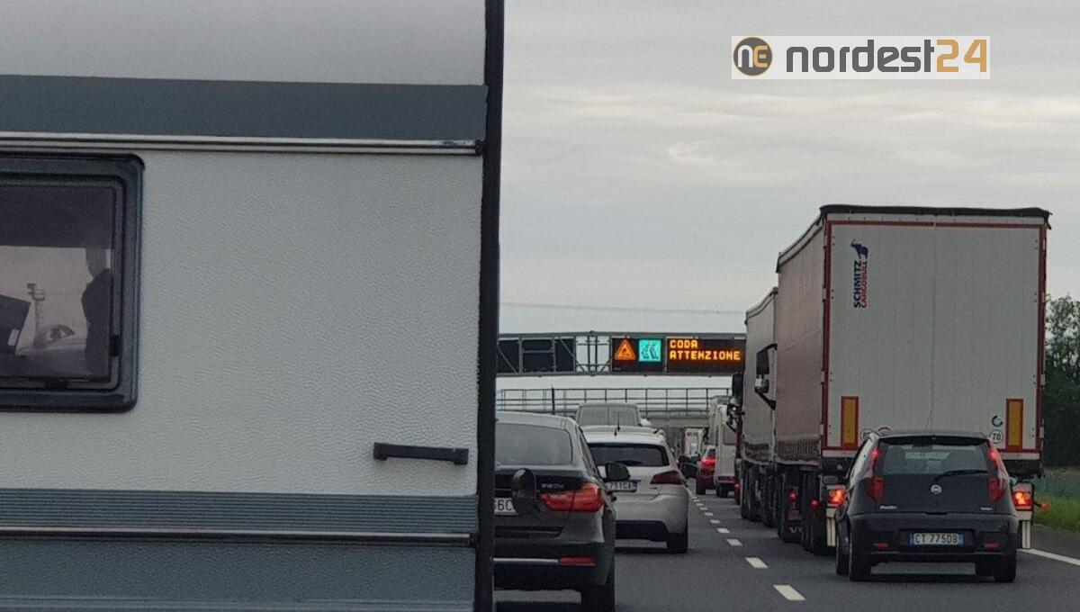 Lavori rampa Nodo di Palmanova e chiusura tratto A23 Udine Sud - Nodo per traffico intenso - 