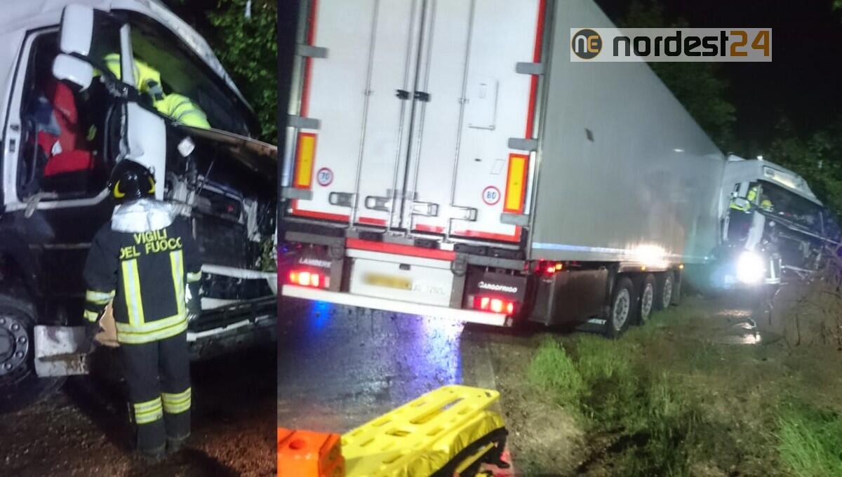 Autoarticolato finisce fuori strada contro un albero: ferito il conducente - 