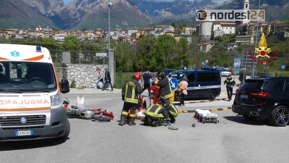 Incidente a Belluno tra auto e moto: gravemente ferito il centauro - 