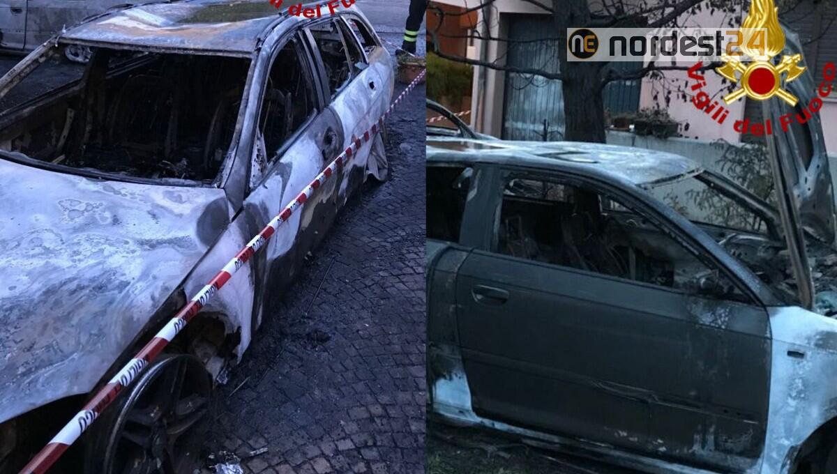 A fuoco nella notte una Mercedes e un'Audi a Mogliano Veneto - 