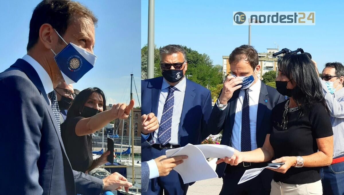 Massimiliano Fedriga in visita oggi a Monfalcone - 