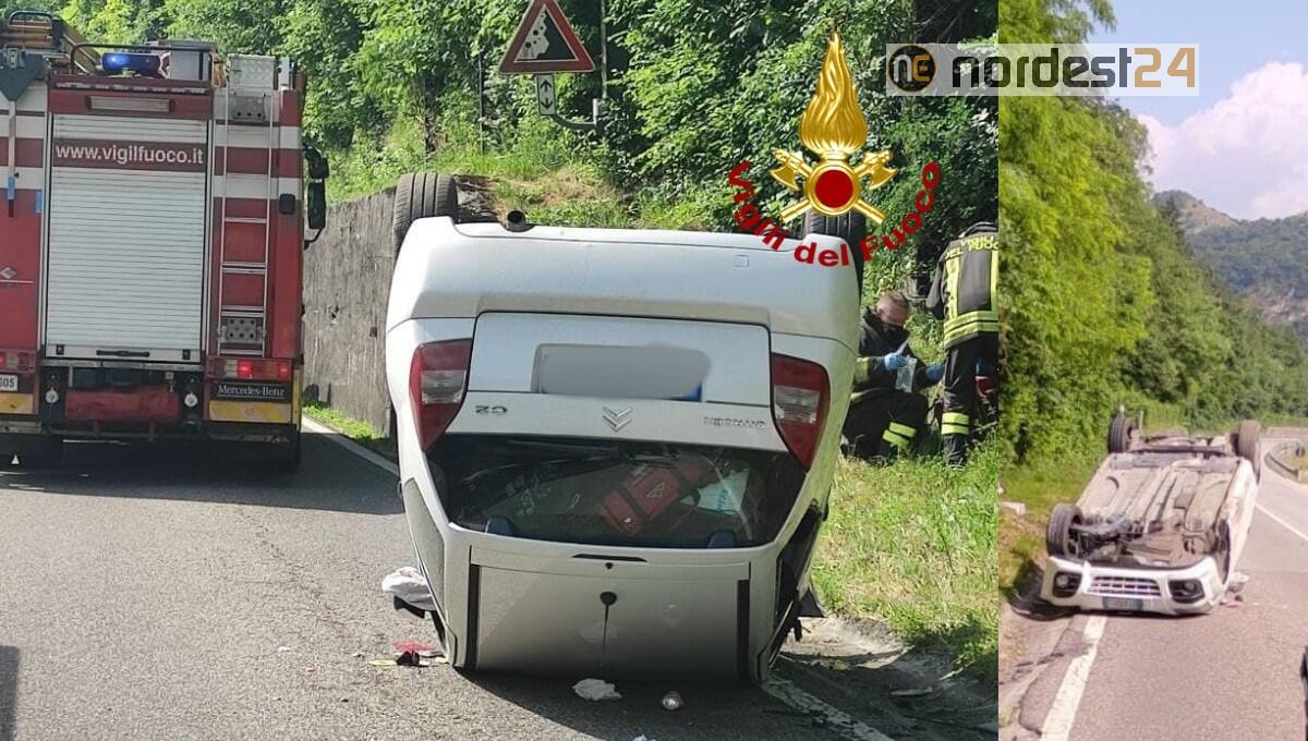 Perde il controllo dell'auto e si rovescia: ferito il conducente - 
