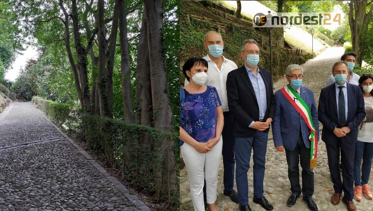 Inaugurato oggi il rifacimento della salita del Castello di Udine - 