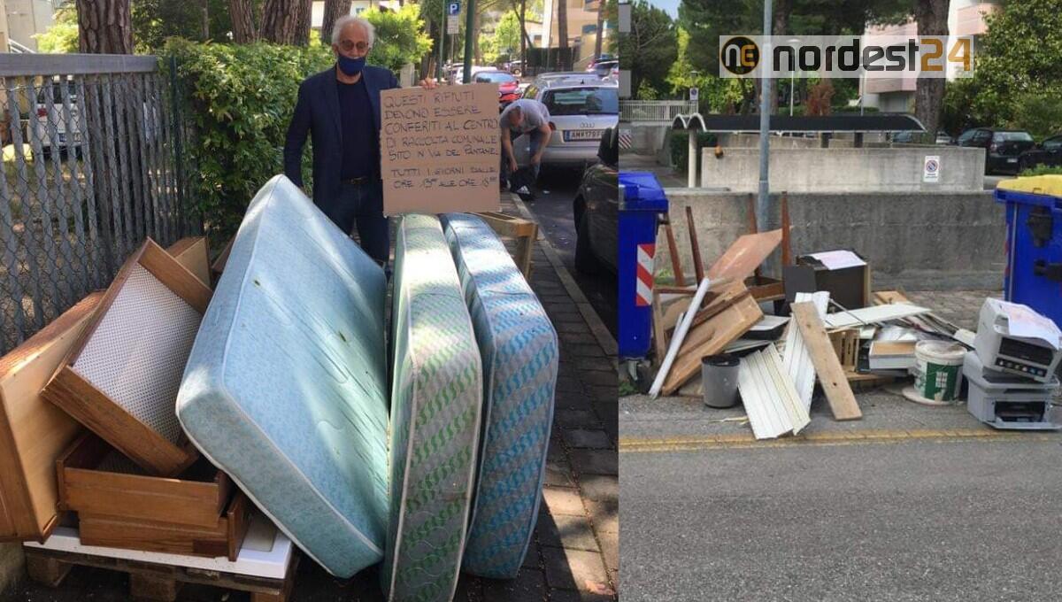 Abbandono selvaggio di rifiuti a Lignano Sabbiadoro - 