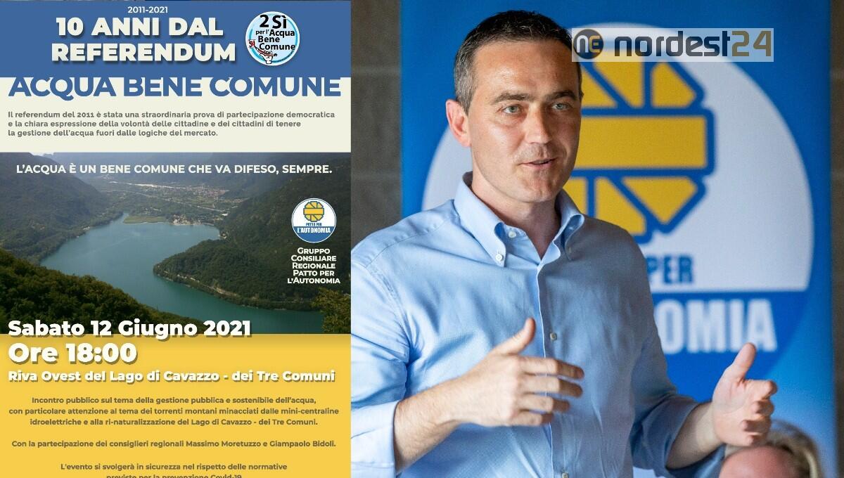 Decennale referendum acqua bene comune. Incontro del Patto per l'Autonomia al lago di Cavazzo - 