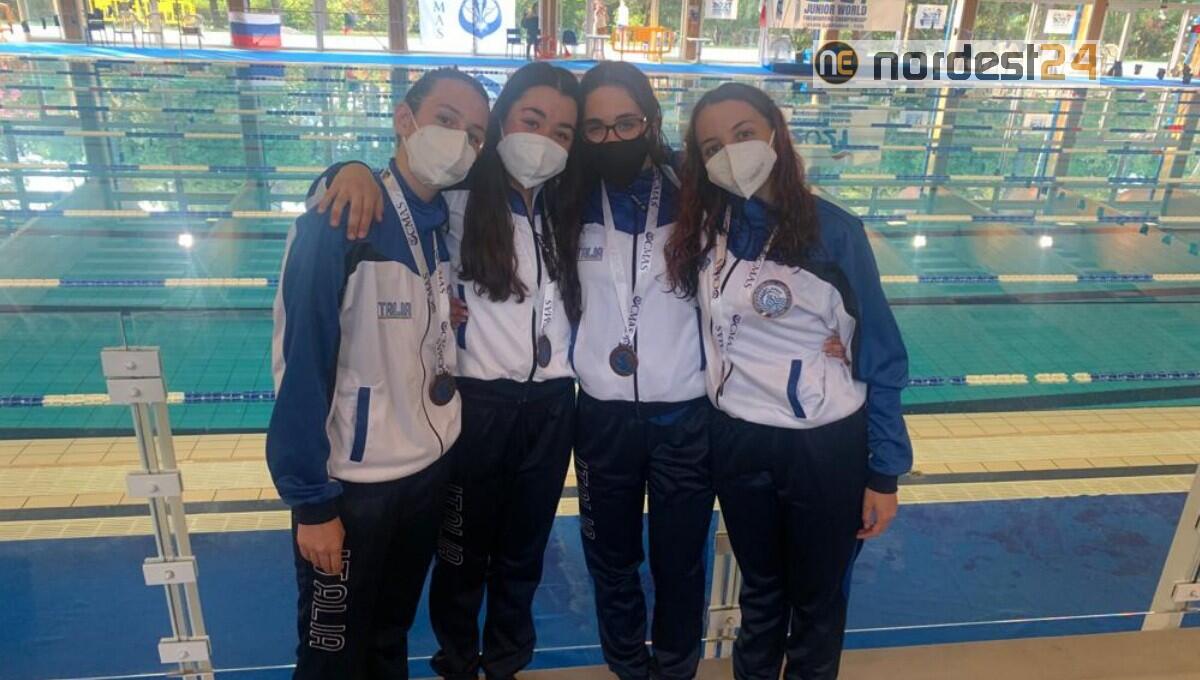 Lignano, Mondiale Nuoto Pinnato Juniores: bronzo per l’Italia nella staffetta 4x100 m Surface femminile - 