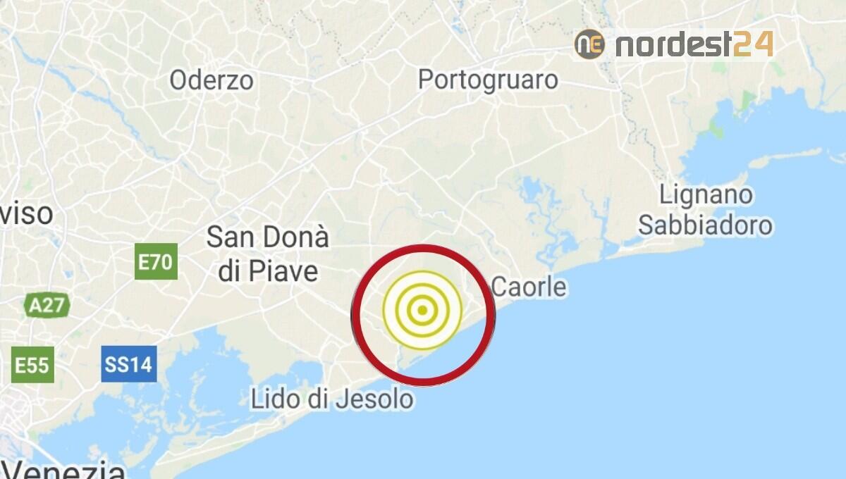 Scossa di terremoto, epicentro ad Eraclea: magnitudo 3.0 - 