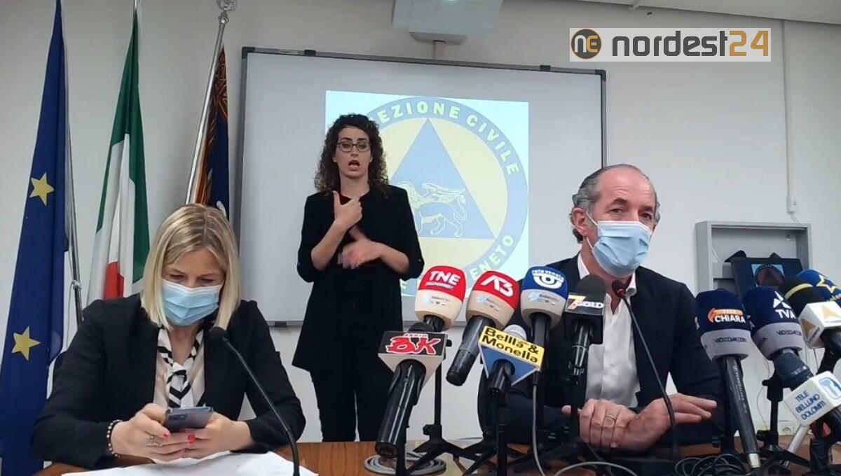 Zaia, "contagio in Veneto giù a 0,15%, ieri solo 8 casi, zero decessi" - 