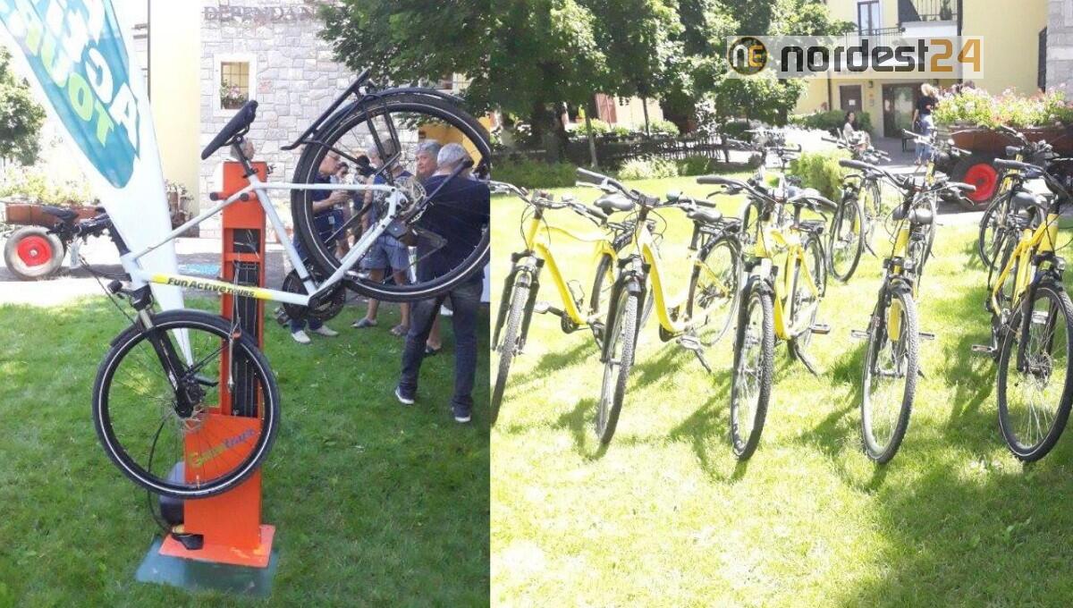 Nuovo punto E-bike con ricarica e prima colonnina S.O.S. per i ciclisti presente sul Carso Triestino - 