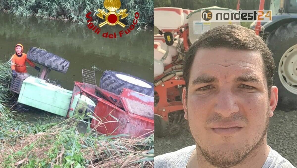 Tragedia a Caorle, trattore nel canale: morto Simone Pacchiega - 