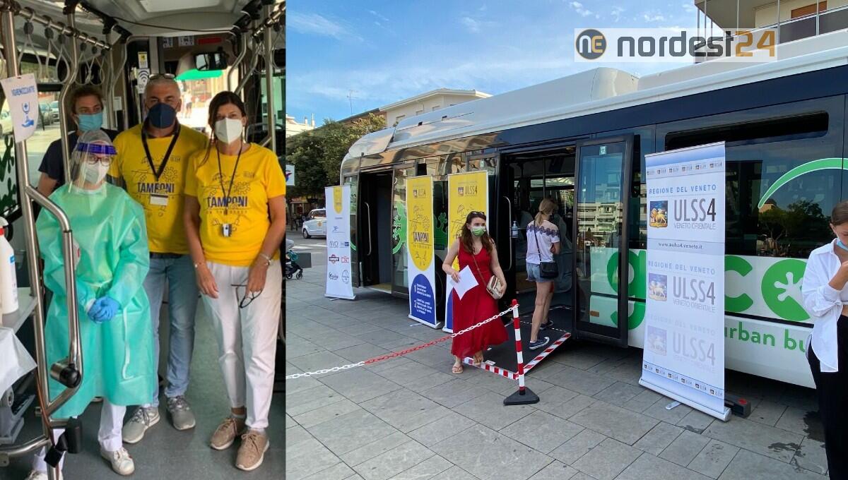 Nel Litorale Veneto tamponi gratuiti con un Bus appositamente allestito - 