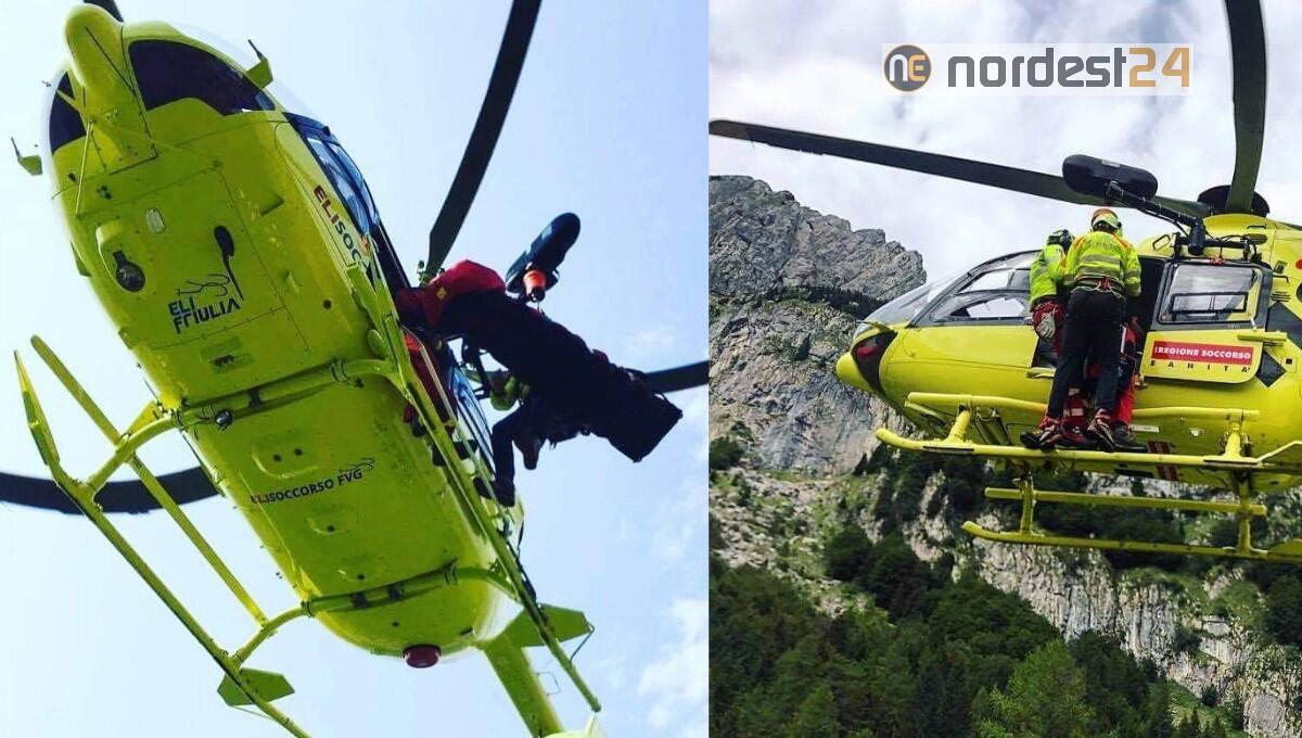 Cade e si ferisce a 2200 metri sulle Alpi Giulie: recuperato con il verricello - 