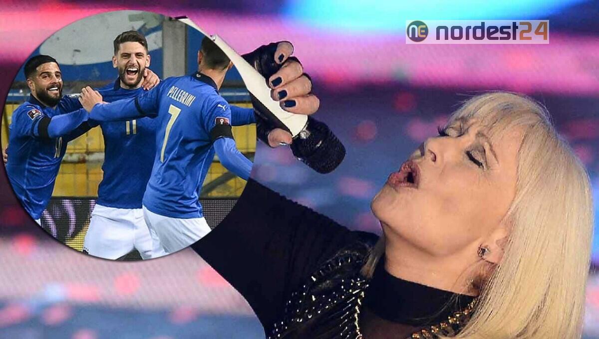 Italia-Spagna, omaggio a Carrà: la sua musica nel prepartita - 