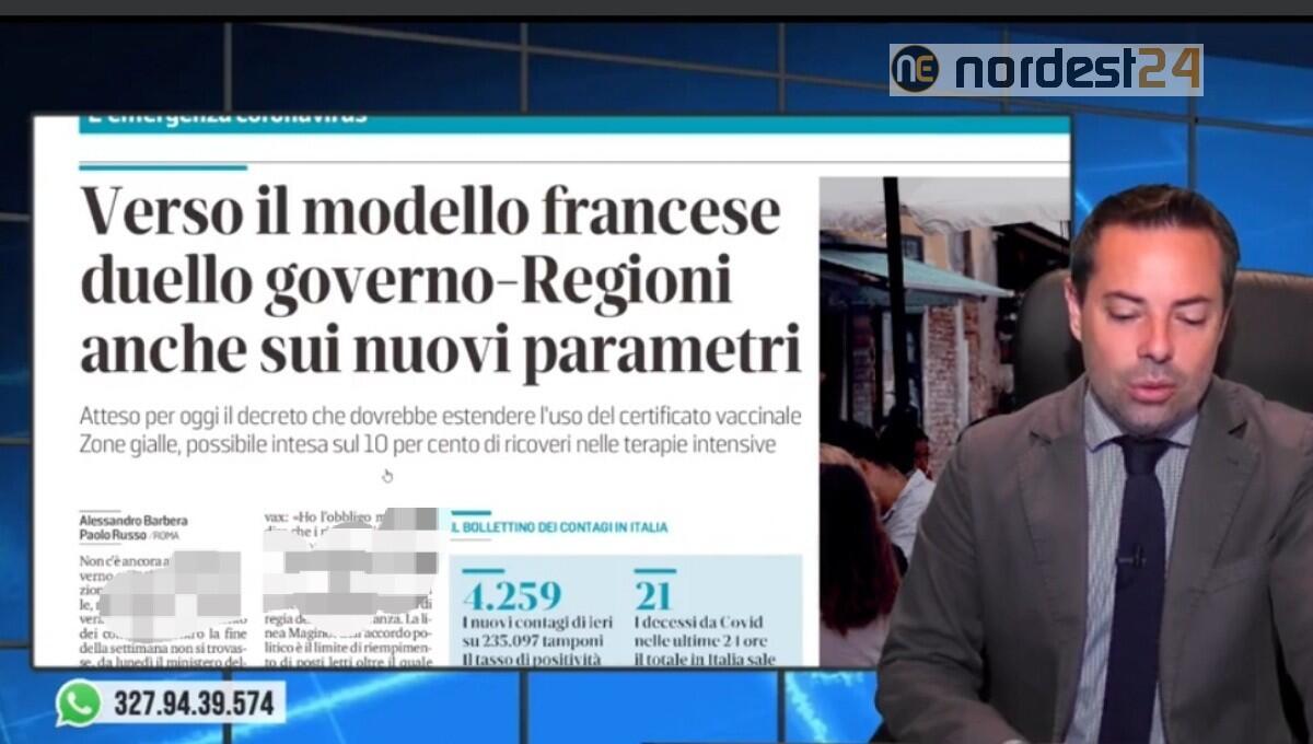 Parametri e Green pass: verso il nuovo Decreto. Rassegna stampa 22 luglio - 