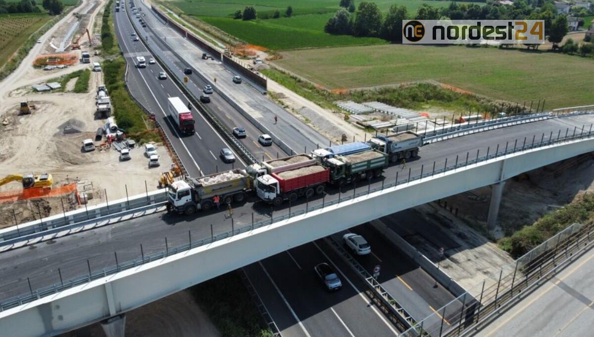 Prova di carico del cavalcavia Teglio-Fratta: a giorni l'apertura - 