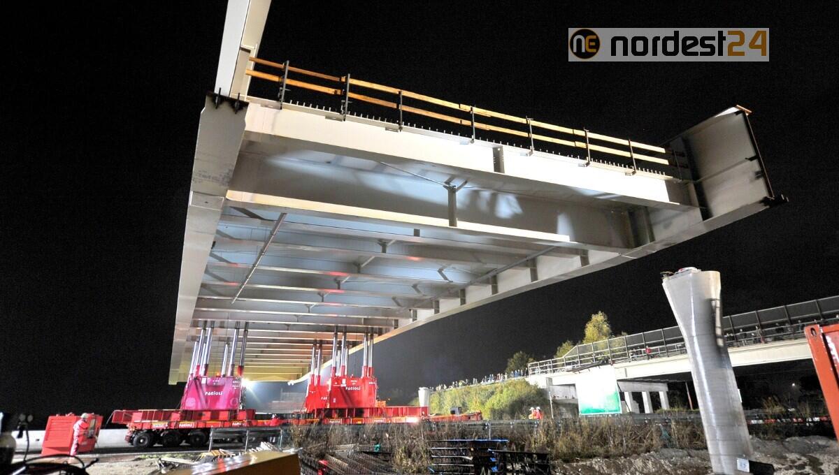 Apre in serata il cavalcavia Teglio - Fratta in autostrada A4 - 