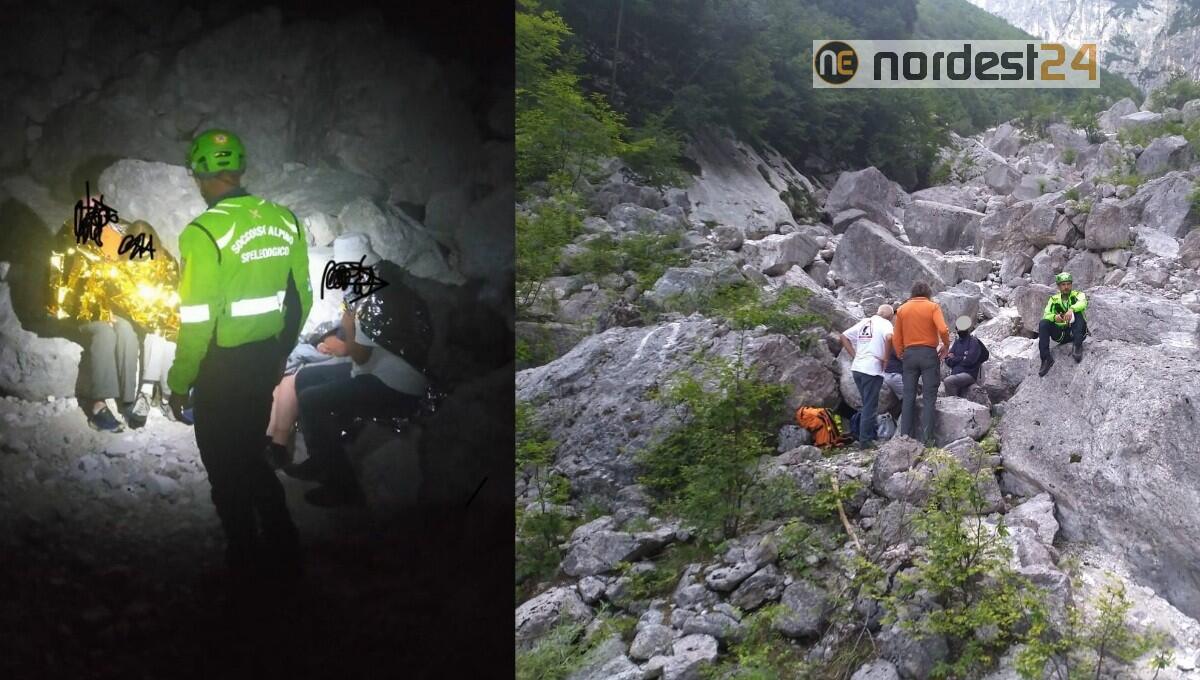 Recuperati all'alba quattro escursionisti dispersi in Val Resia - 