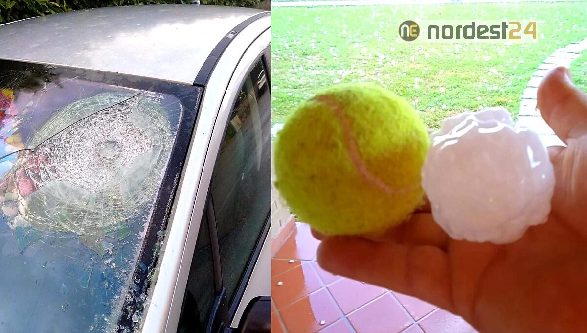 Grandine come palline da tennis in provincia di Pordenone - 