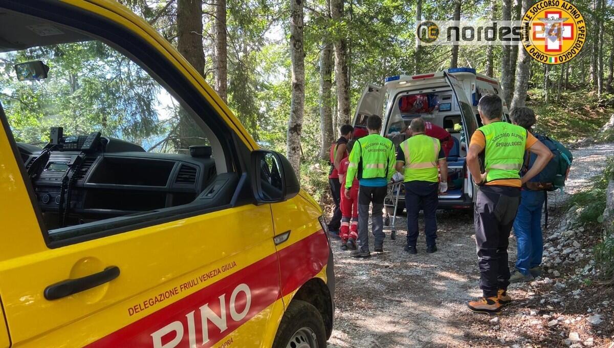 Quarantenne cade e si infortuna al capo e al ginocchio a Passo Pura - 