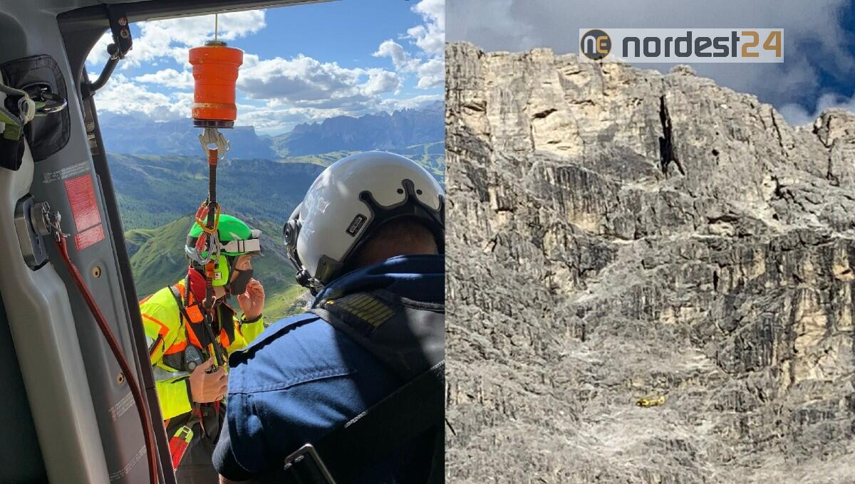 Corde incastrate, recuperati alpinisti sul Lagazuoi - 