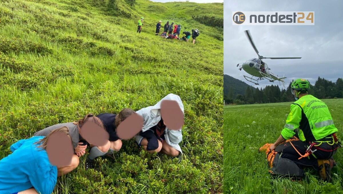 Sulle Alpi Carniche nonostante l'allerta meteo: recuperati 14 boy scout con l'elicottero - 