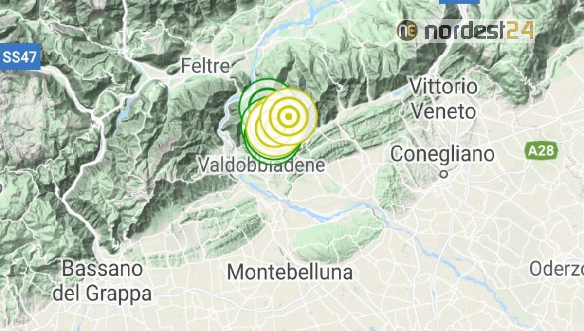 Un'altra scossa di terremoto in Veneto: epicentro a 5 km da Valdobbiadene - 