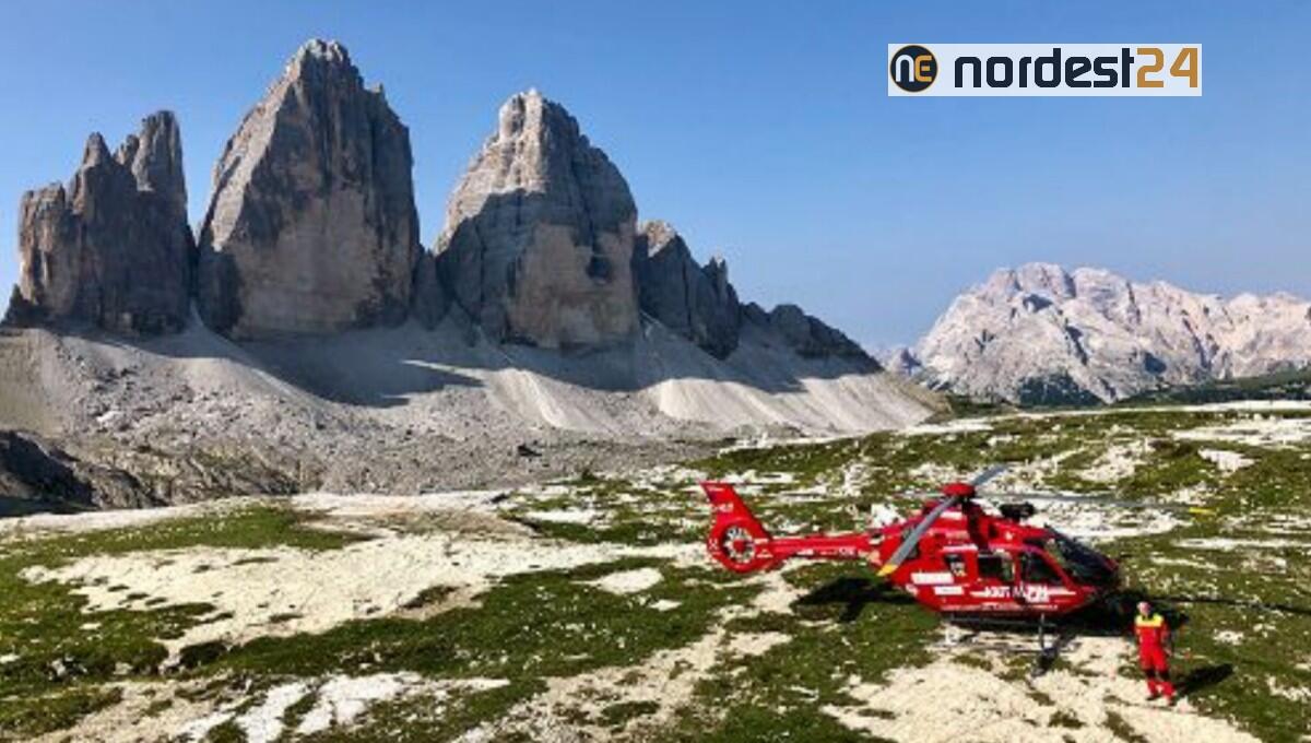 Recuperata cordata in difficoltà sulle Tre Cime di Lavaredo - 