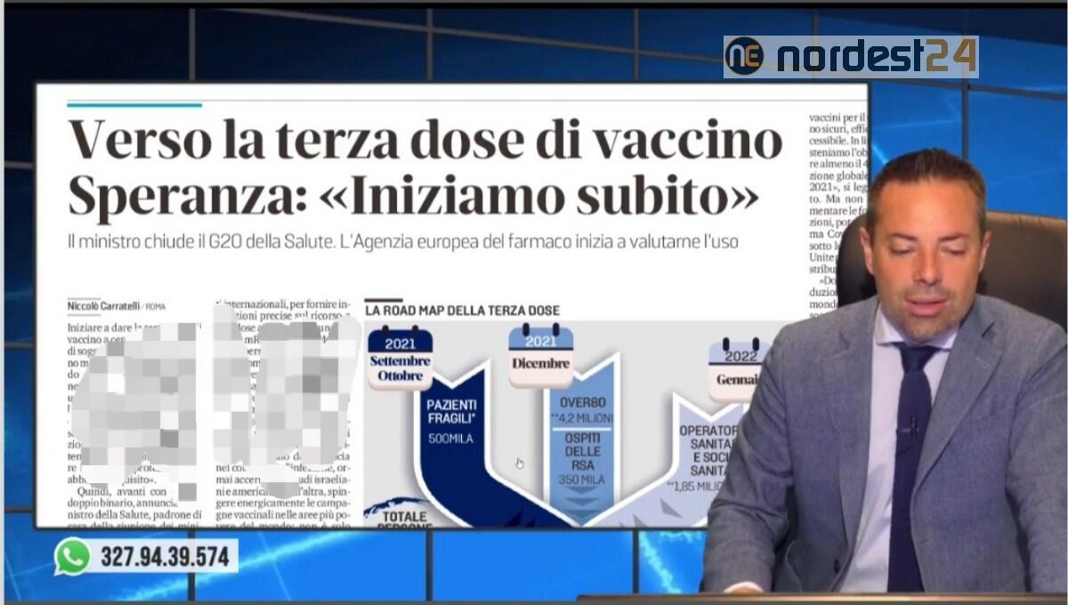 Speranza: "terza dose già da questo mese per i pazienti fragili". Rassegna stampa 7 settembre - 
